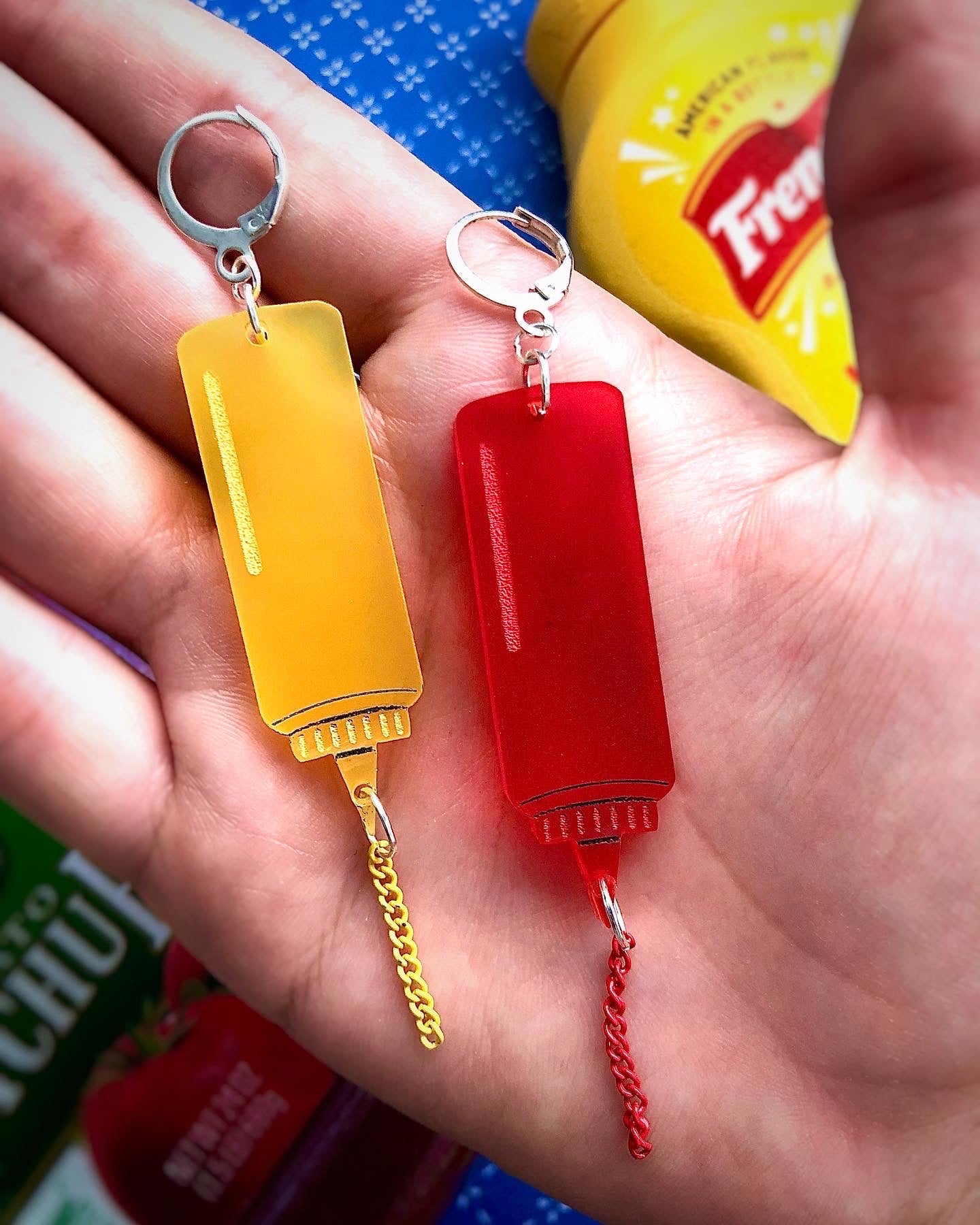 Ketchup and Mustard Earrings