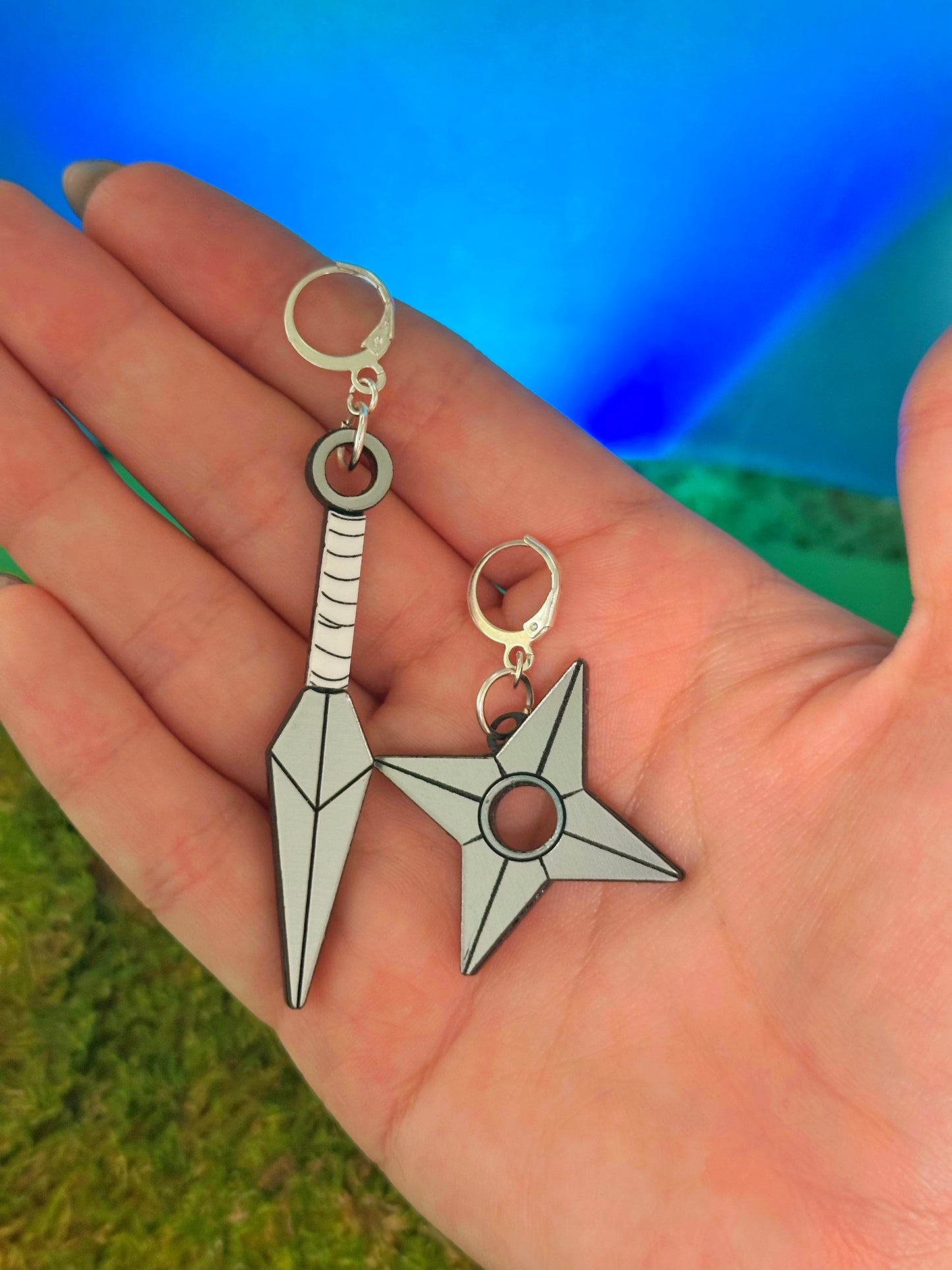 Kunai and Shuriken Earrings