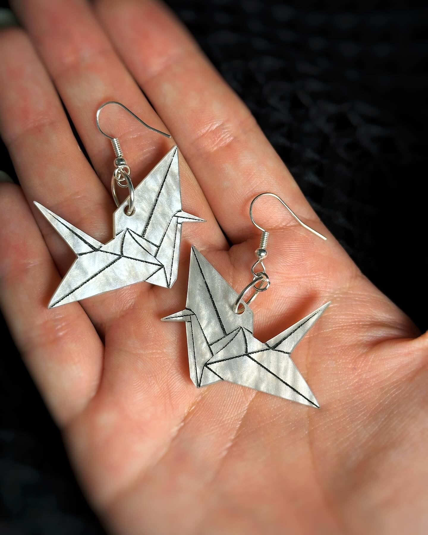 Draco's Paper Crane Earring