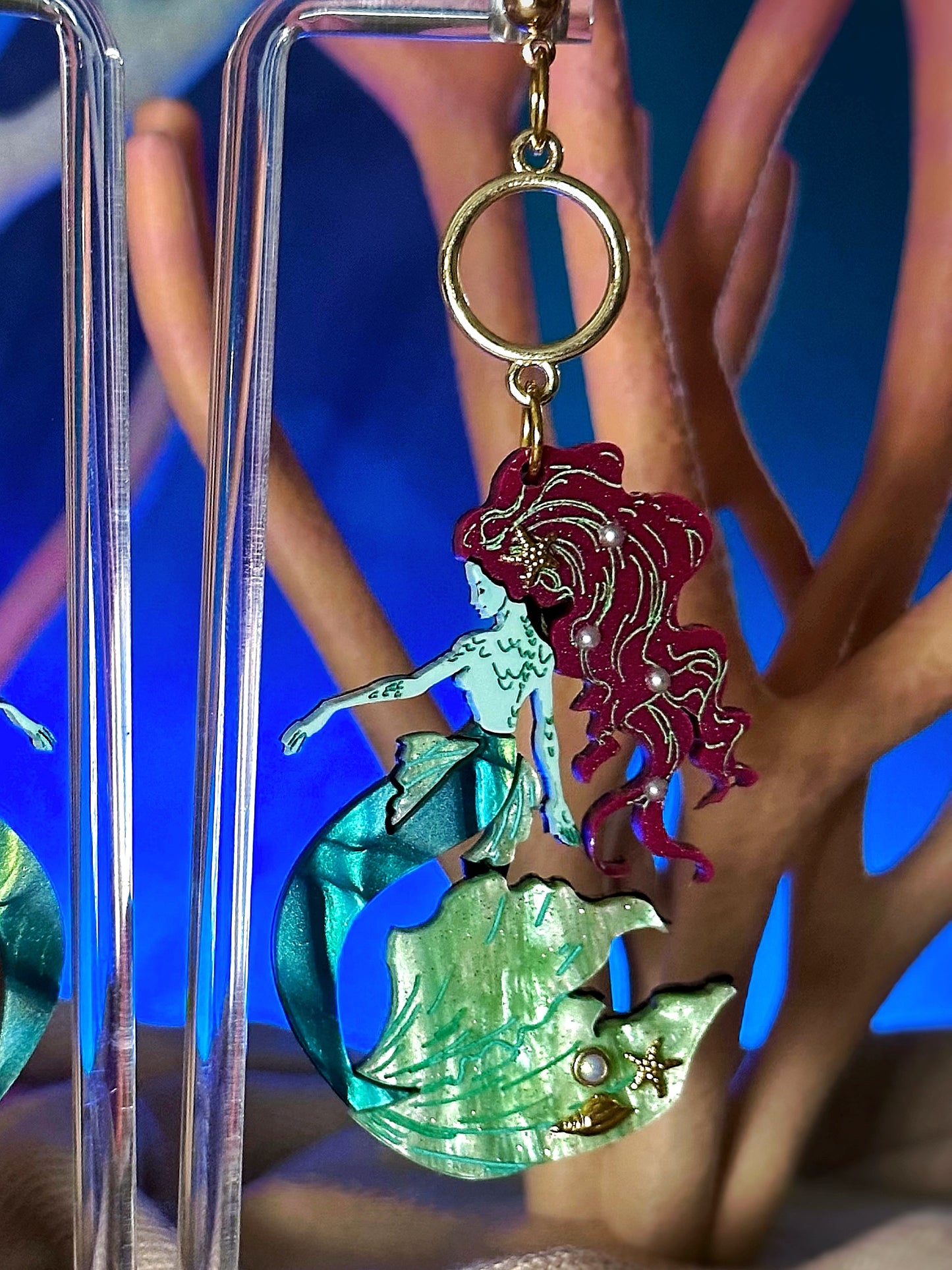 Protector of the Sea Mermaid Earrings