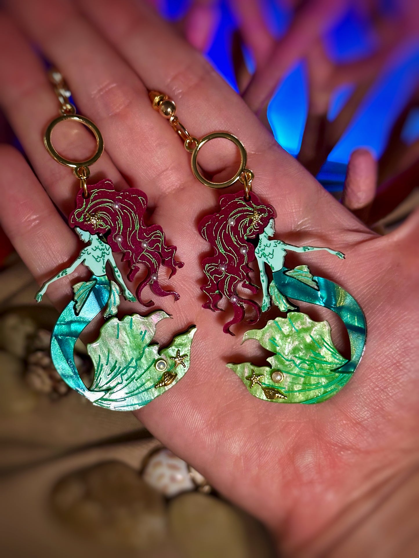Protector of the Sea Mermaid Earrings