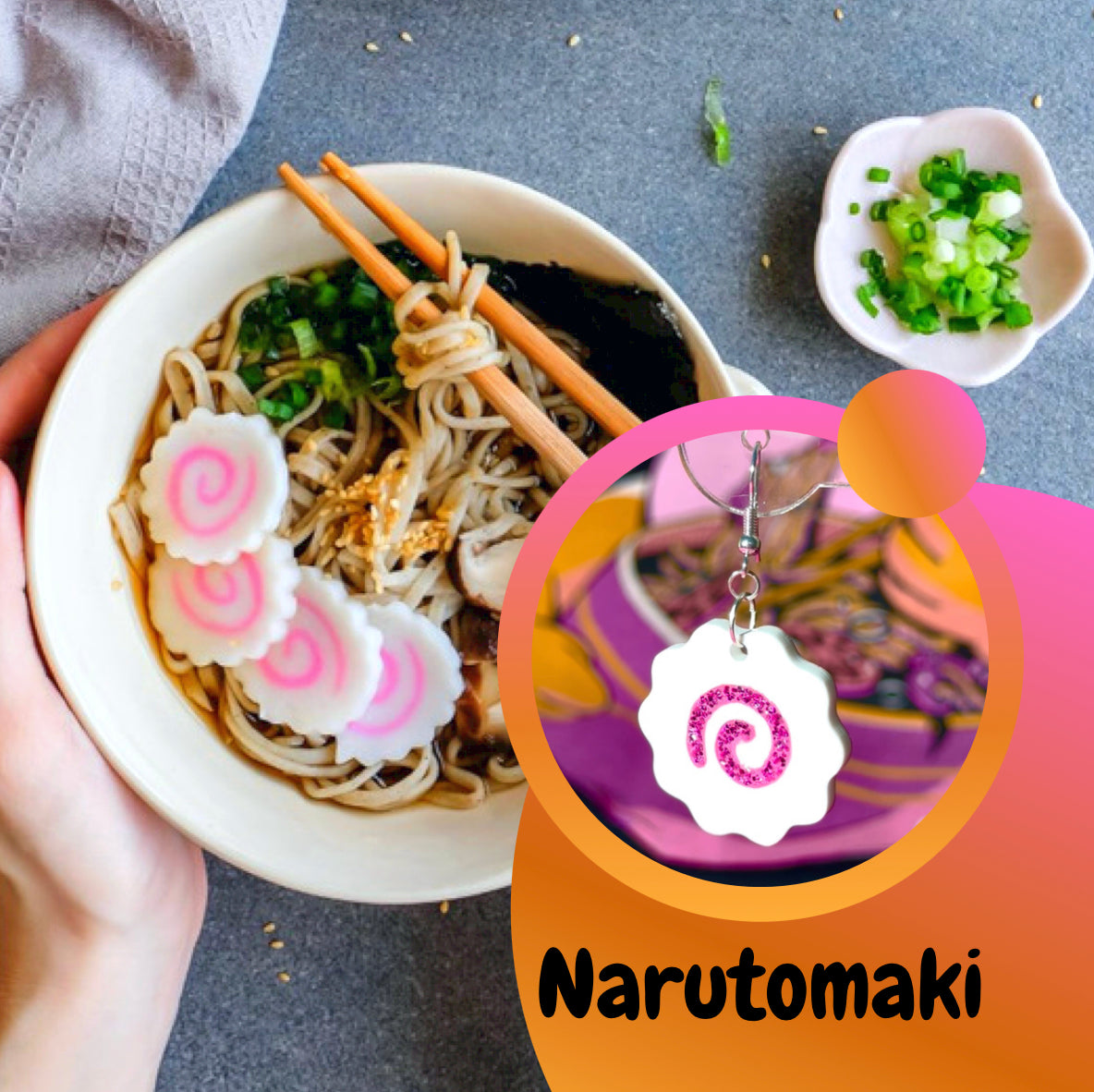 Narut0maki Ramen Earrings