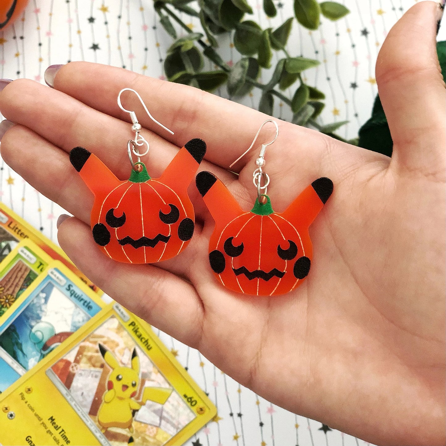 Pumpkin Pika Earrings