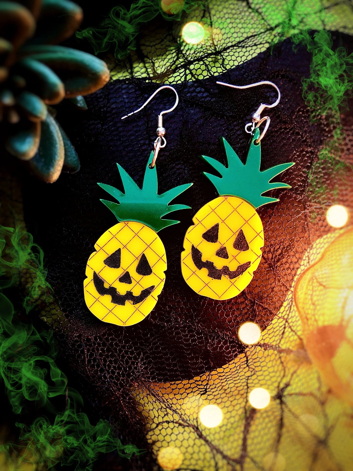 Hawaiian Jack O' Lantern Earrings