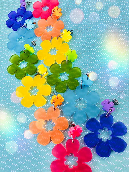 Rainbow Flower Pack Earrings