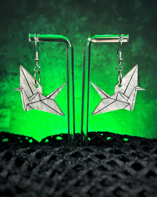 Draco's Paper Crane Earring