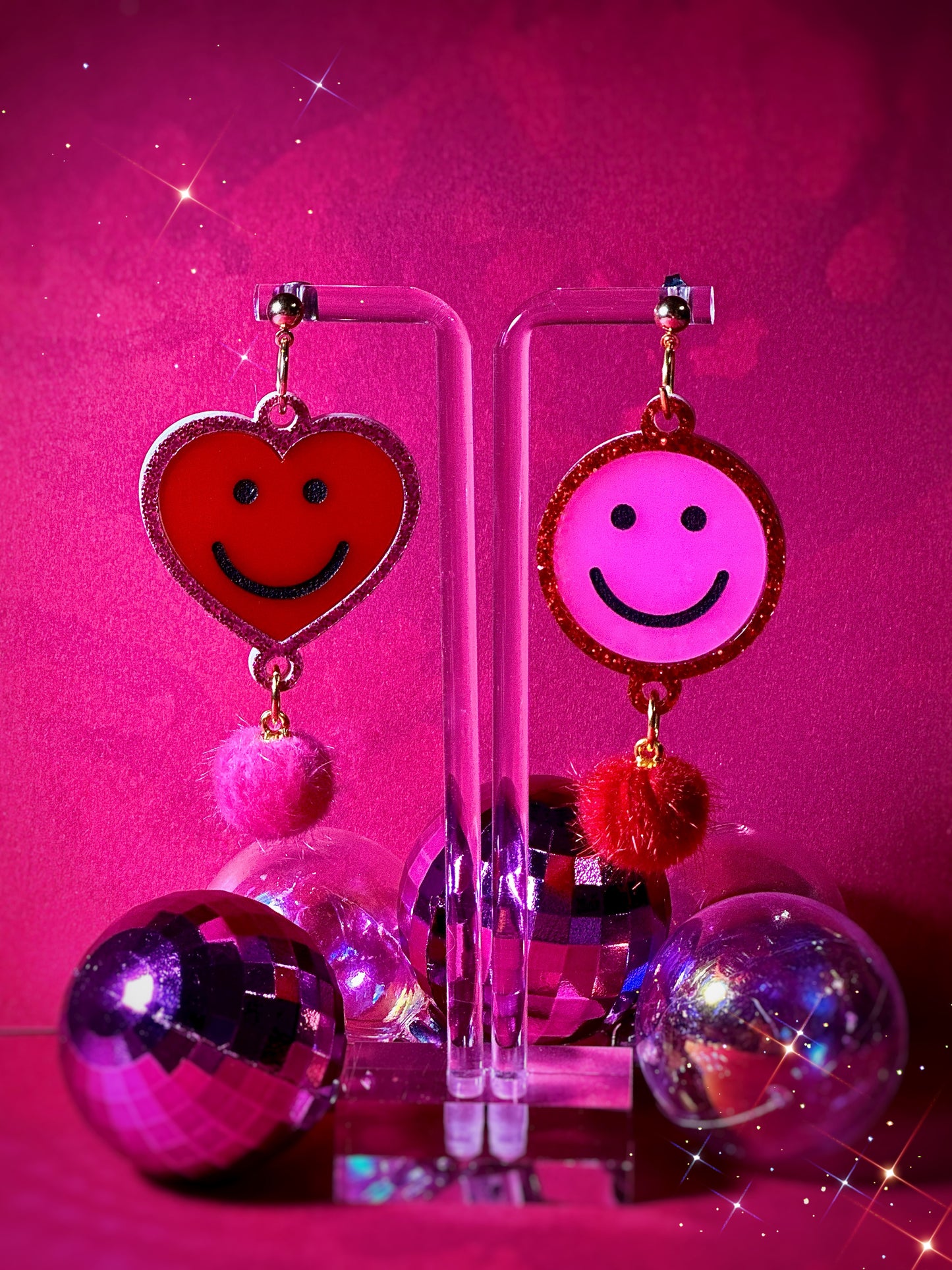 Heart Smiles Mismatched Earrings