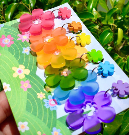 Rainbow Flower Pack Earrings