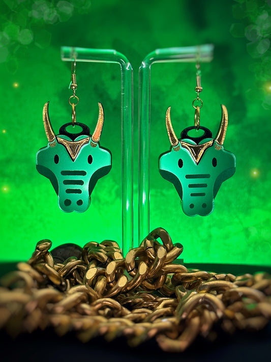 L0ki Alligator Earrings