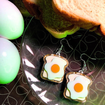 Eggs and Toast Earrings