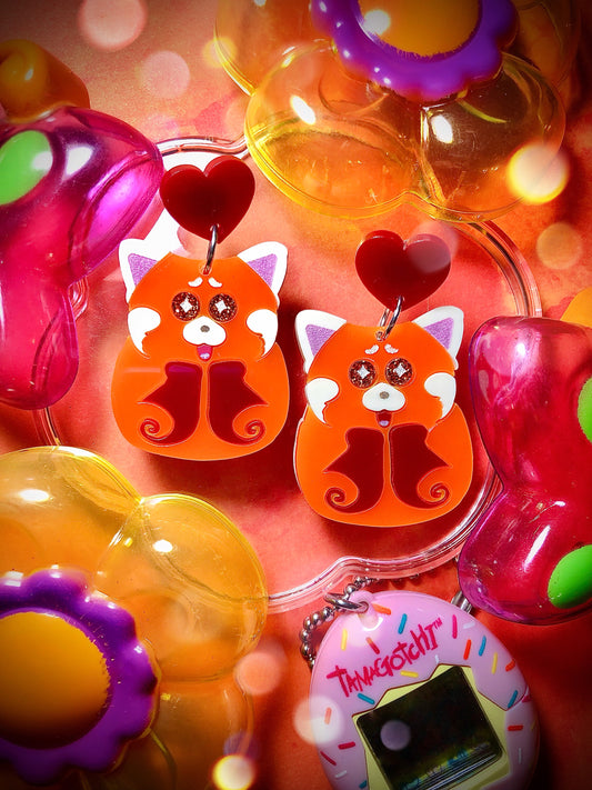 Red Panda Earrings