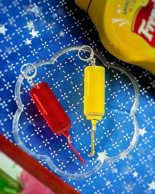 Ketchup and Mustard Earrings