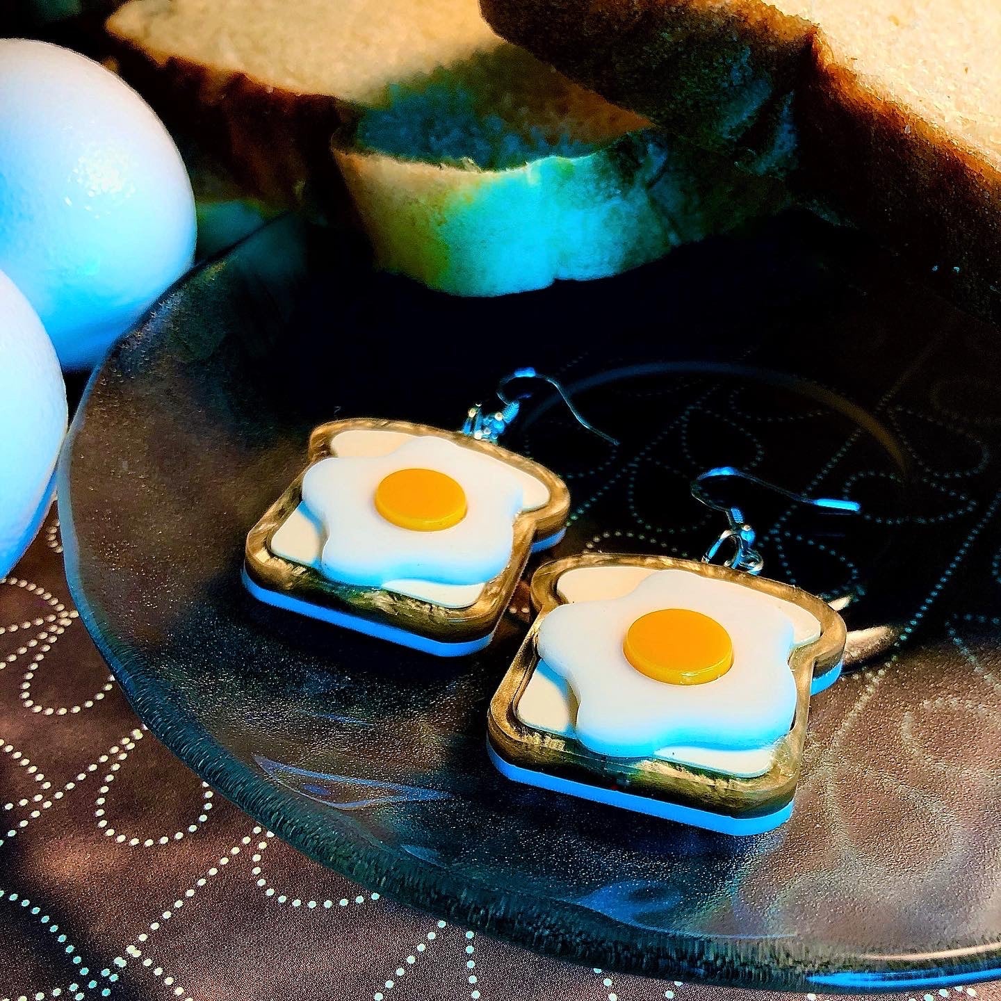 Eggs and Toast Earrings