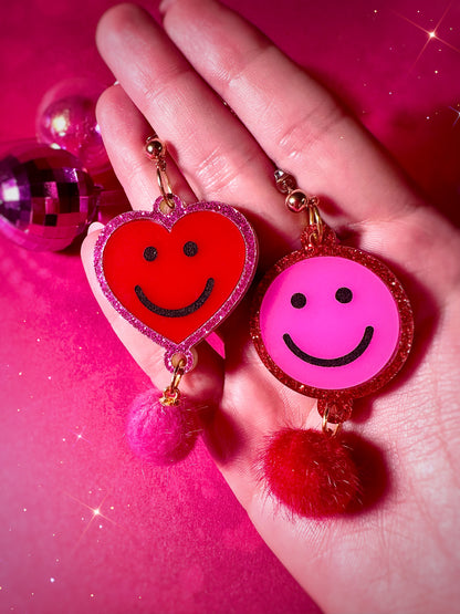 Heart Smiles Mismatched Earrings