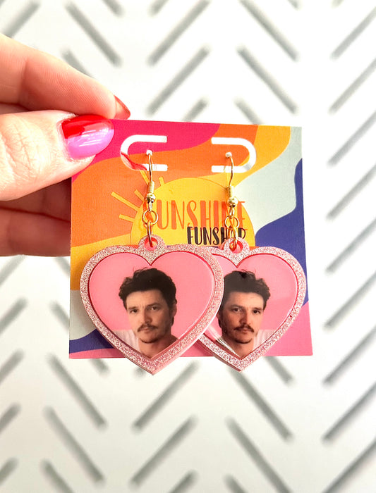 Pedro Pascal Love Earrings