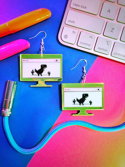 Dinosaur Game Earrings