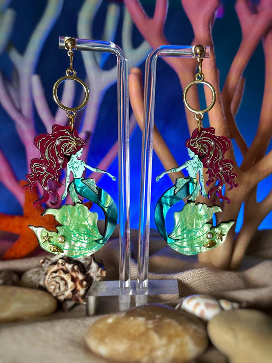 Protector of the Sea Mermaid Earrings