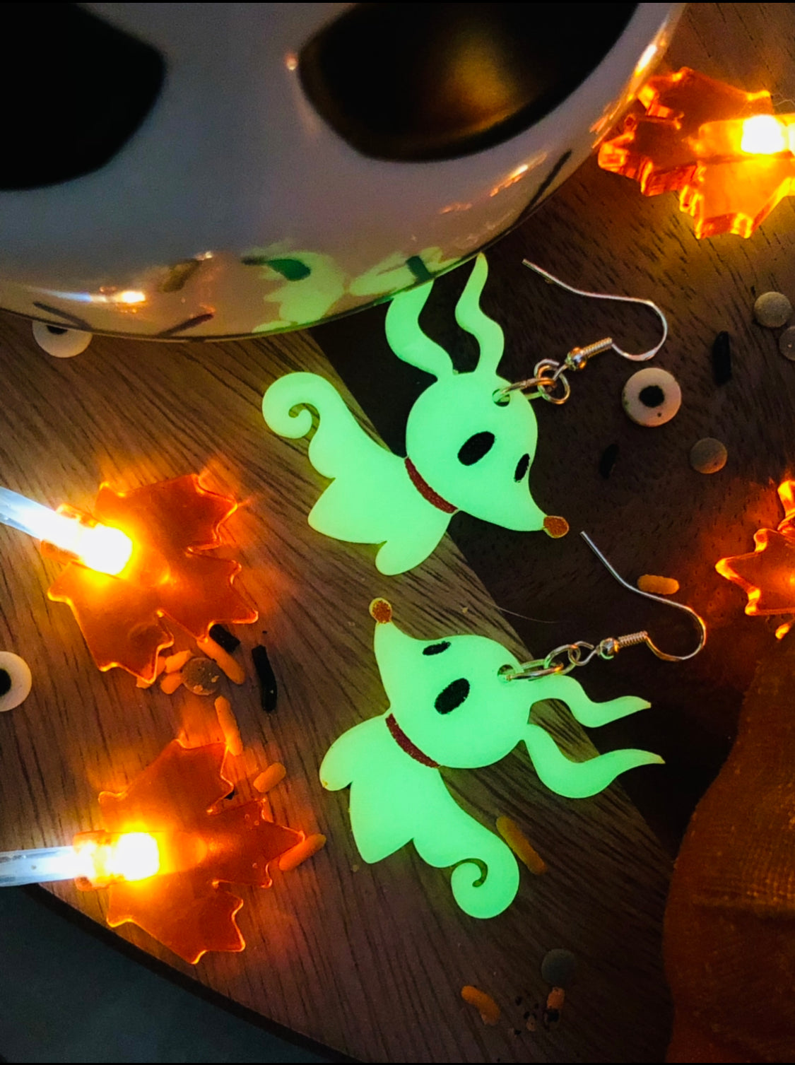 Glow in the Dark Zer0 Earrings