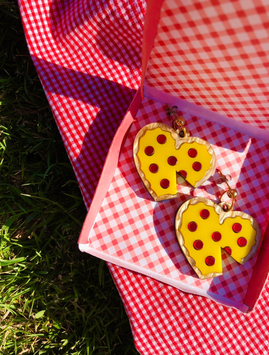 Pizza Heart Earrings