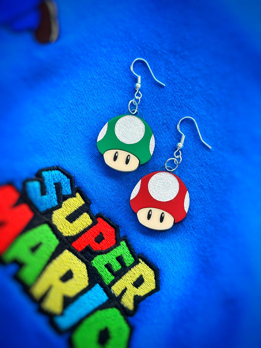 Gaming Mushroom Earrings