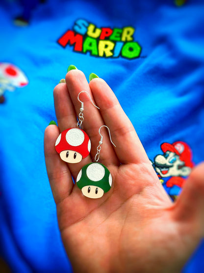 Gaming Mushroom Earrings