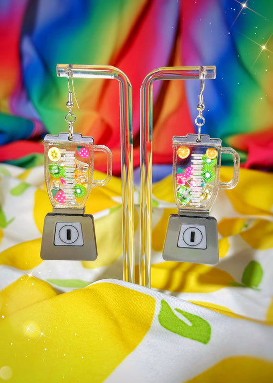 Fruit Smoothie Blender Earrings