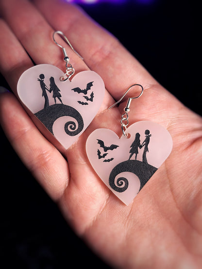 UV Reactive Nightmare Love Earrings