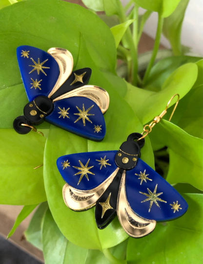 Midnight Moth Earrings