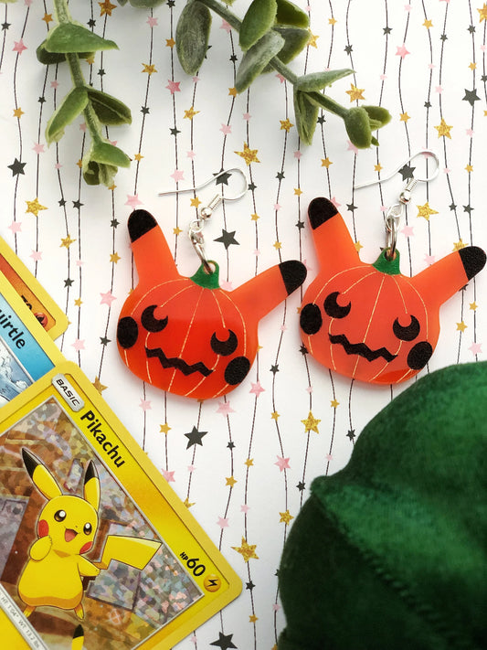 Pumpkin Pika Earrings