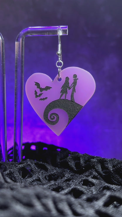 UV Reactive Nightmare Love Earrings