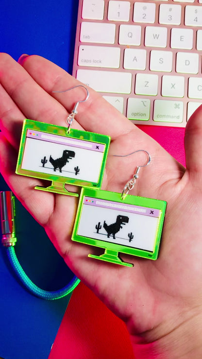 Dinosaur Game Earrings