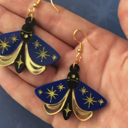 Midnight Moth Earrings