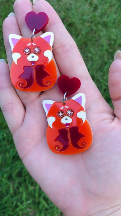 Red Panda Earrings